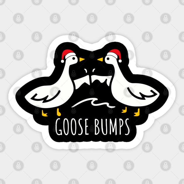 Goose Bumps Christmas Santa Hat  -  Goosebumps Humorous Pun Design for Dad Joke lovers Sticker by StarMa